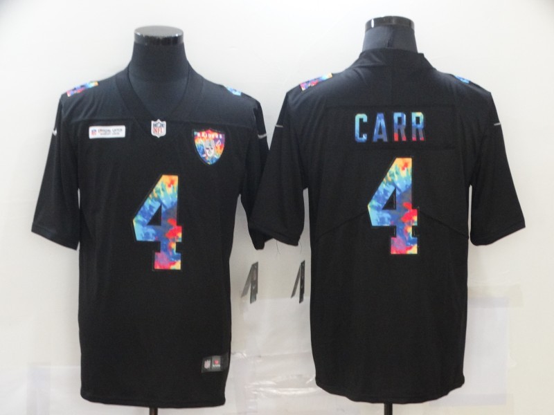 Men's Las Vegas Raiders #4 Derek Carr Black Alternate Jersey